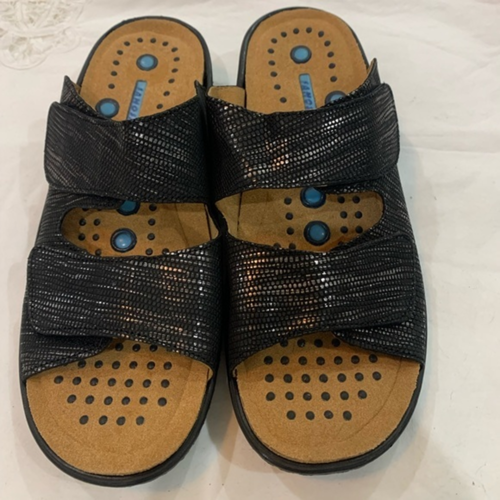 NWT Lucille Woven Slide‎ In Sandal Comfort Size 40 (9.5) Women’s Sanosan